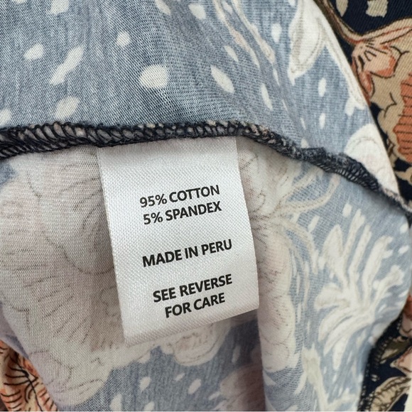 Spartina Nora Half-Zip Dress 1859 Lighthouse Starry Floral Slate Size Lg Stretch - Picture 6 of 6